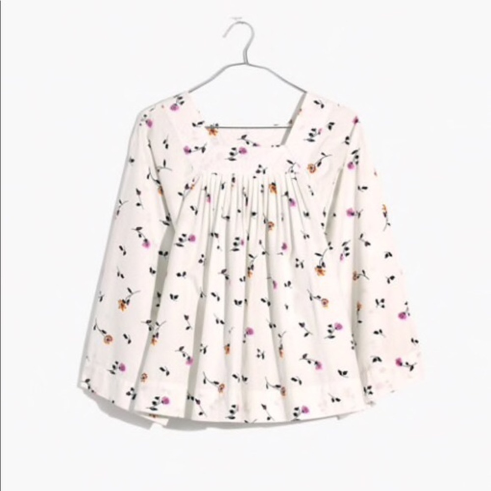 Madewell boxy floral top (long sleeve)
